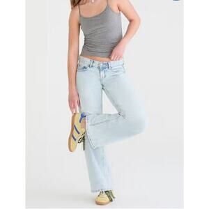 Aeropostale Low Rise Baggy Light Wash Denim Jeans - 00 Short - Preowned